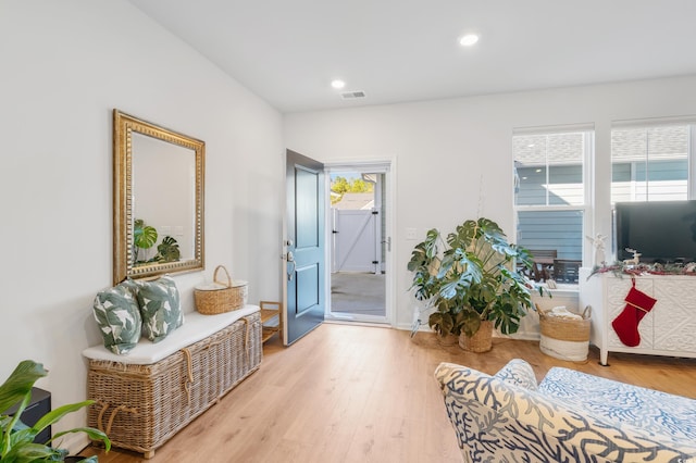 entryway featuring light hardwood / wood-style floors