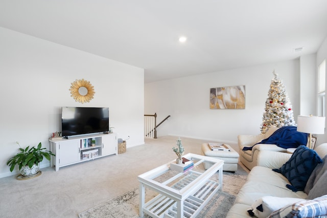 view of carpeted living room