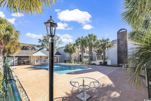 view of pool with a patio