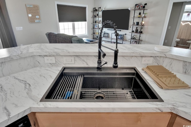 interior details featuring sink