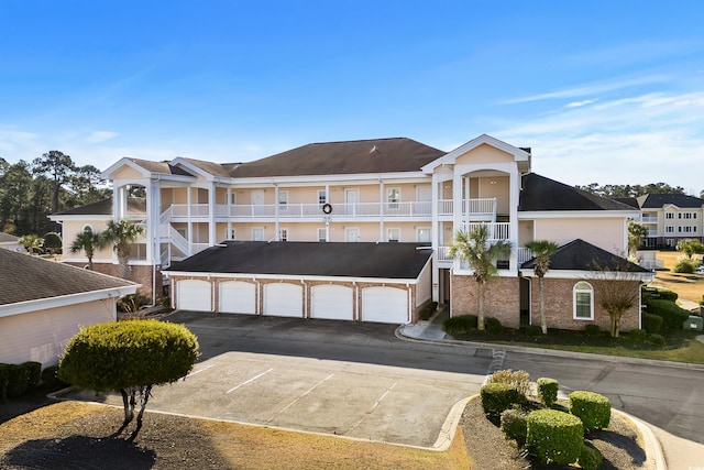 view of property featuring a garage