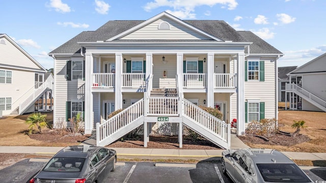 view of front facade featuring covered porch