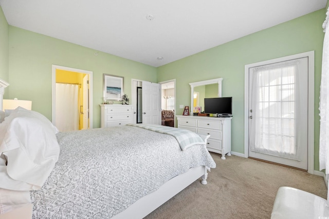 view of carpeted bedroom