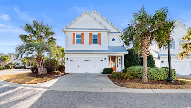 view of front of house featuring a garage