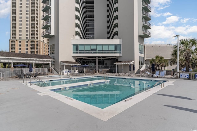 view of pool with a patio