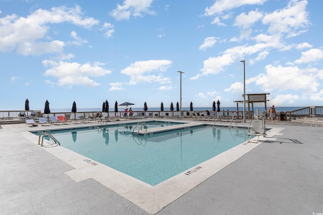 view of pool with a patio