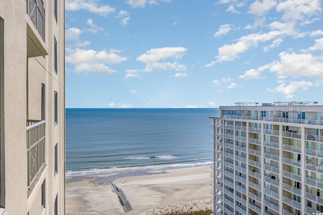 property view of water with a view of the beach