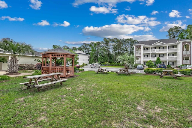 1286 River Oaks Dr Unit 8-M, Myrtle Beach, SC 29579 - view of green lawn with a gazebo