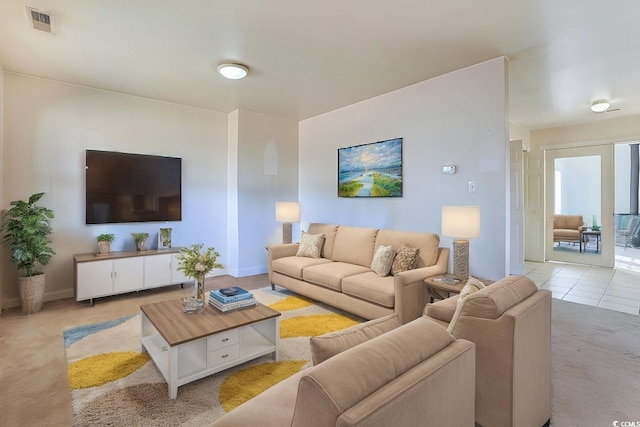 view of carpeted living room