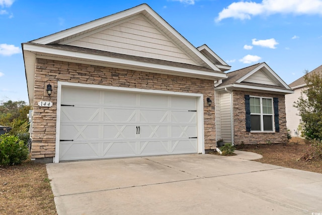 view of front facade with a garage