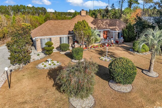 view of front of property with a patio