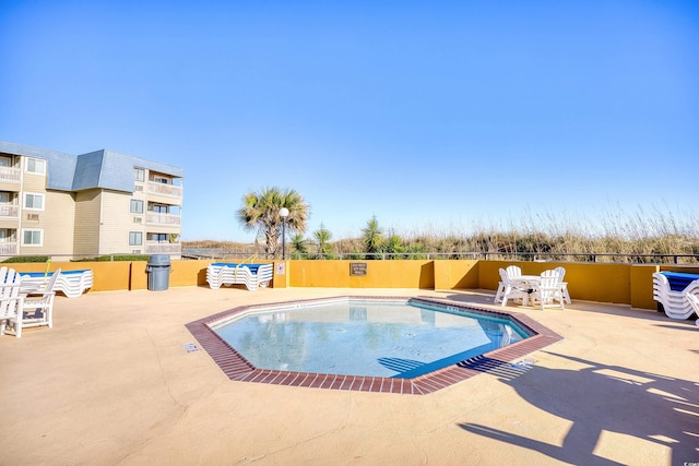 view of pool with a patio area