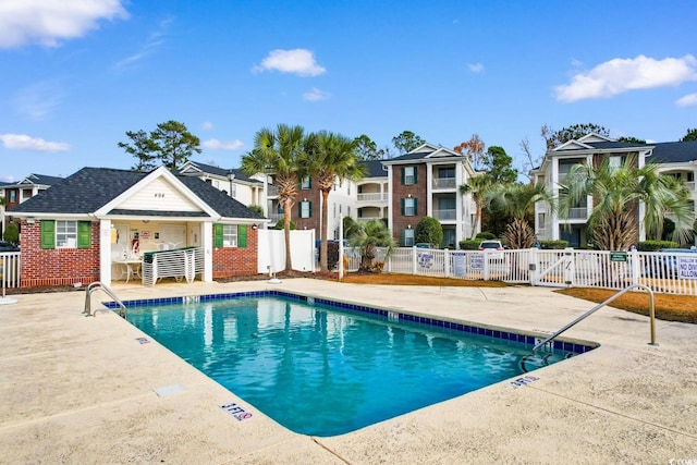 view of pool with a patio area