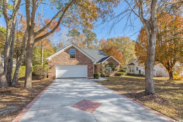 view of front facade featuring a garage