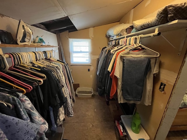 view of walk in closet