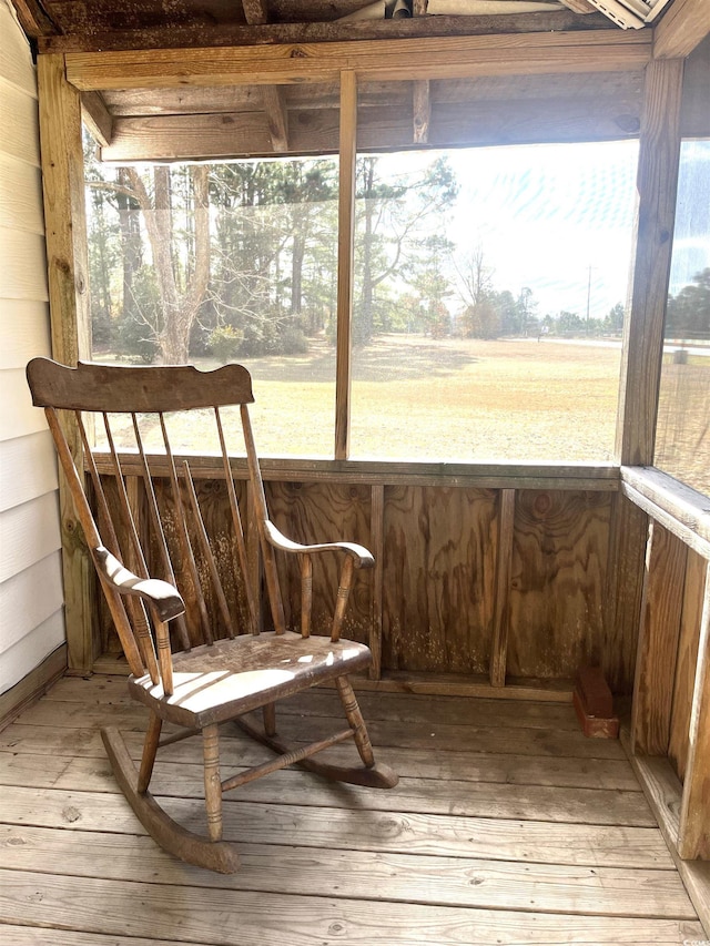 sunroom with plenty of natural light