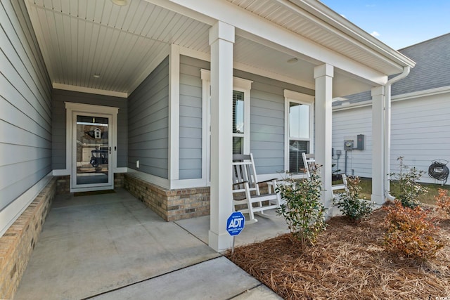 property entrance with a porch