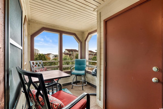 view of sunroom