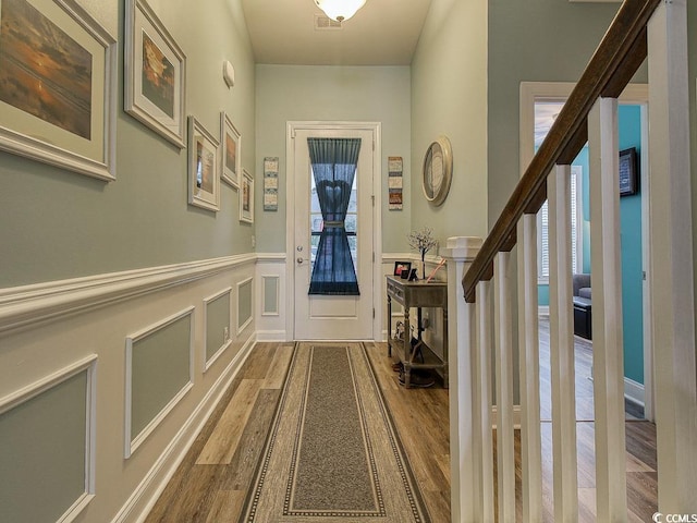 interior space featuring wood-type flooring