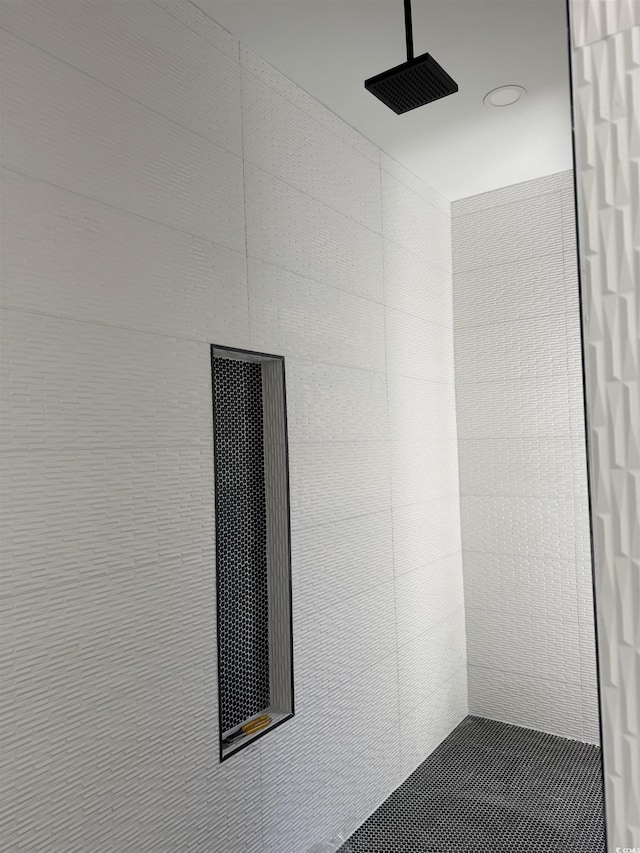 room details with a tile shower