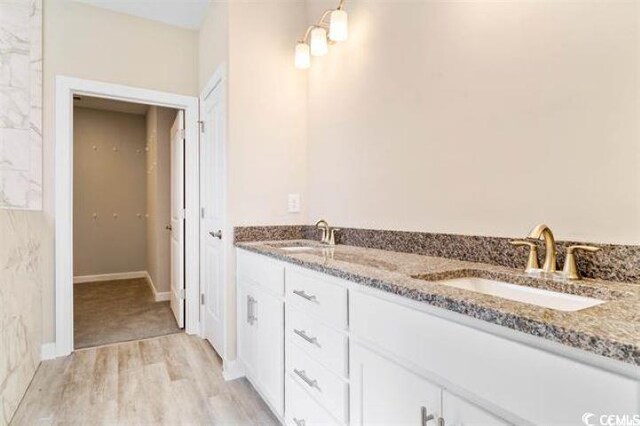 296 Starlit Way, Myrtle Beach, SC 29579 - full bath with wood finished floors and double vanity