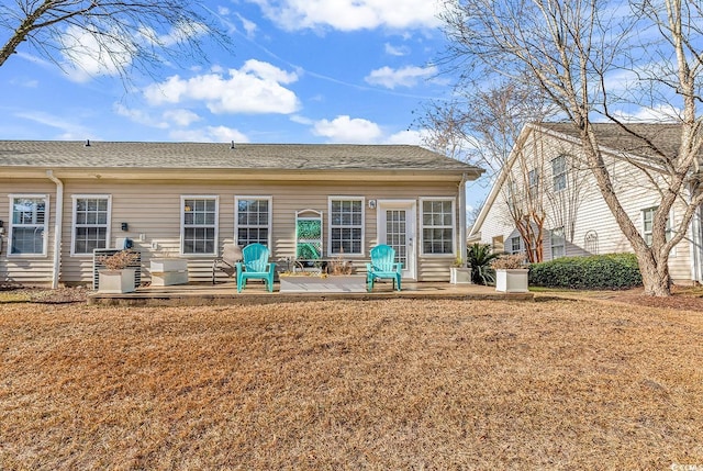 rear view of house with a patio