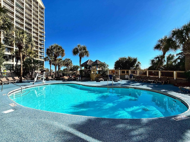 4800 S Ocean Blvd Unit 611, North Myrtle Beach, SC 29582 - community pool with a patio area