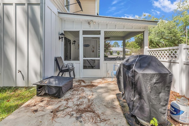 613 Lee Ave, Murrells Inlet, SC 29576 - view of patio / terrace with a sunroom and grilling area