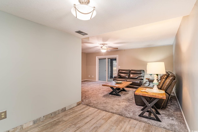 775 Plantation Dr Unit 59, Little River, SC 29566 - living room with wood finished floors and ceiling fan