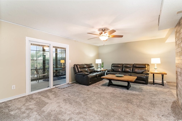 775 Plantation Dr Unit 59, Little River, SC 29566 - living area featuring ceiling fan and carpet floors