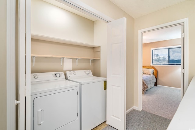 775 Plantation Dr Unit 59, Little River, SC 29566 - washroom featuring independent washer and dryer and light colored carpet