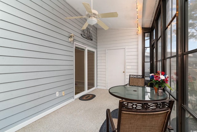 775 Plantation Dr Unit 59, Little River, SC 29566 - sunroom / solarium with a ceiling fan and outdoor dining space