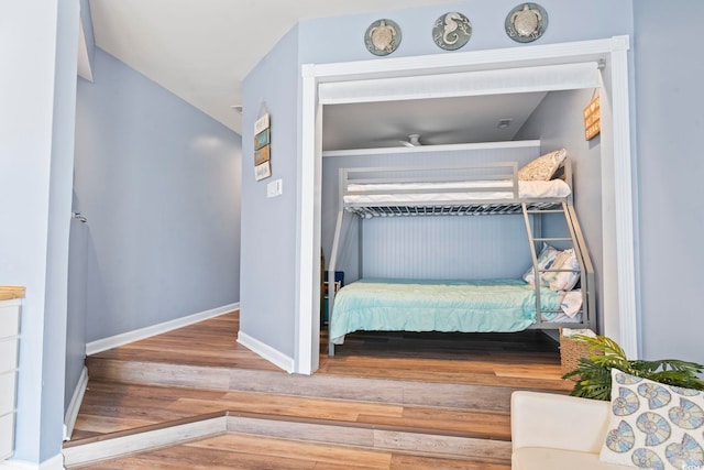 unfurnished bedroom with wood-type flooring