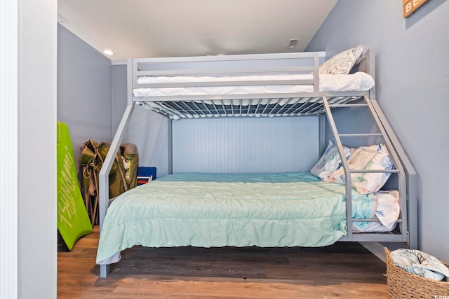 bedroom featuring hardwood / wood-style flooring