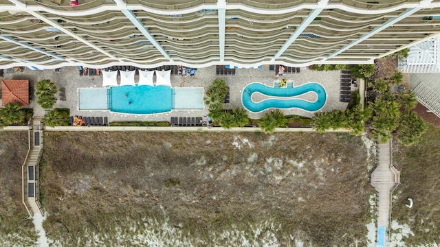 603 S Ocean Blvd Unit 1002, North Myrtle Beach, SC 29582 - drone / aerial view of a pool