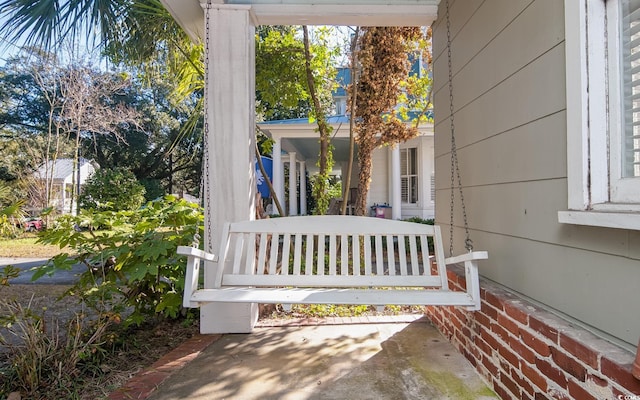 property entrance with a porch