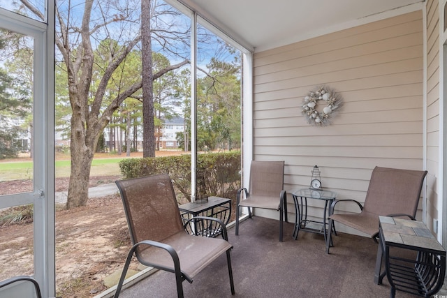 view of sunroom / solarium