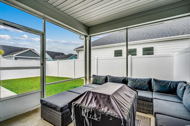 view of sunroom / solarium