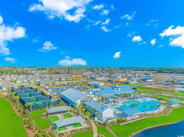 birds eye view of property featuring a residential view