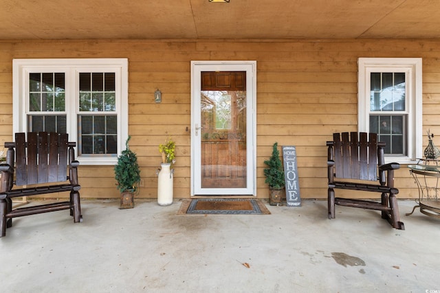 view of doorway to property