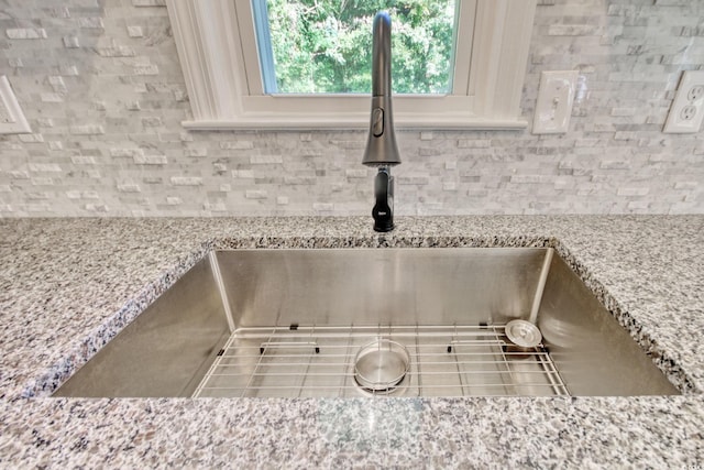 90 Wateree Trl, Georgetown, SC 29440 - interior details with a sink, tasteful backsplash, and light stone counters