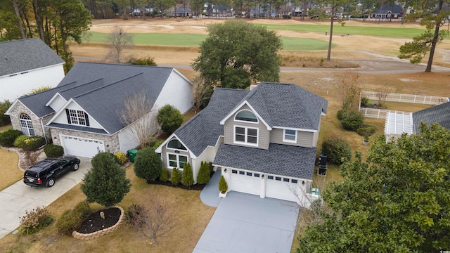 bird's eye view with golf course view