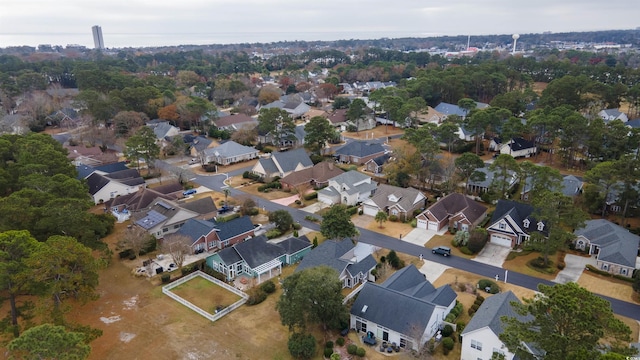 bird's eye view with a residential view