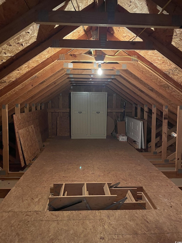 view of attic