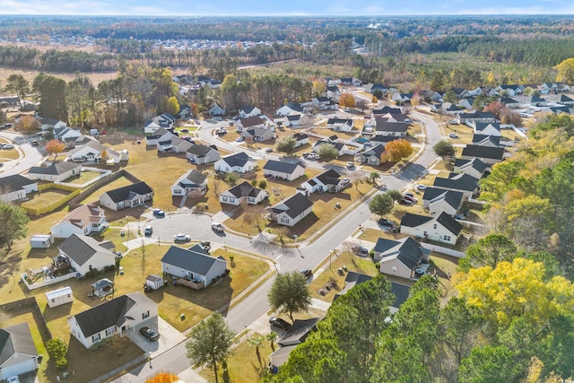 drone / aerial view with a residential view