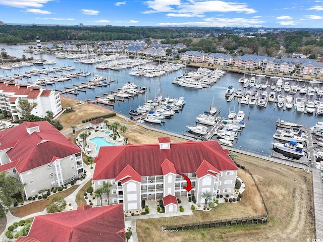 4240 Coquina Harbour Dr Unit E-4, Little River, SC 29566 - bird's eye view with a water view