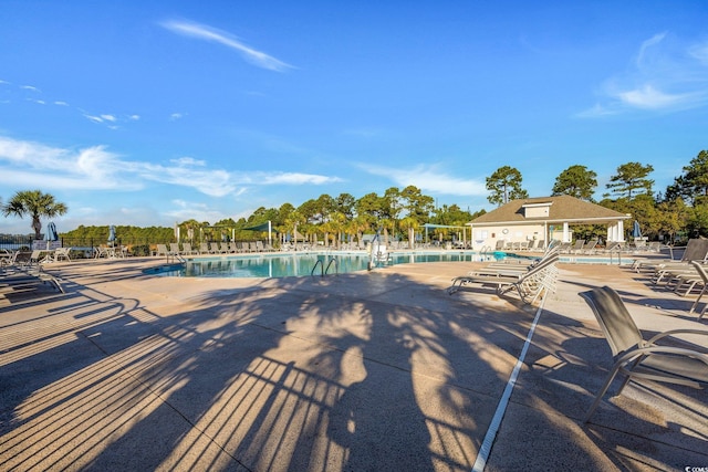 view of pool with a patio area