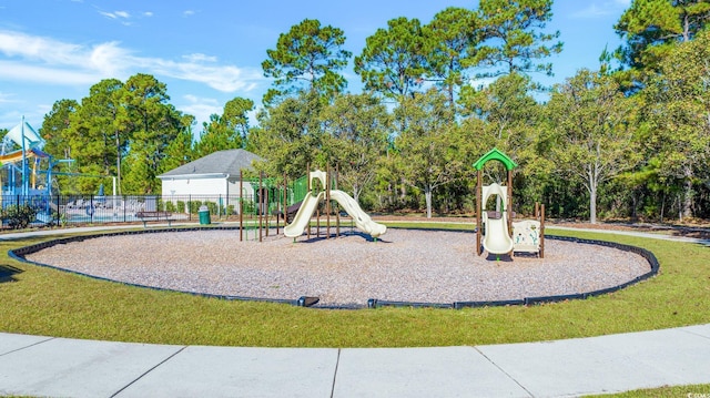 view of jungle gym