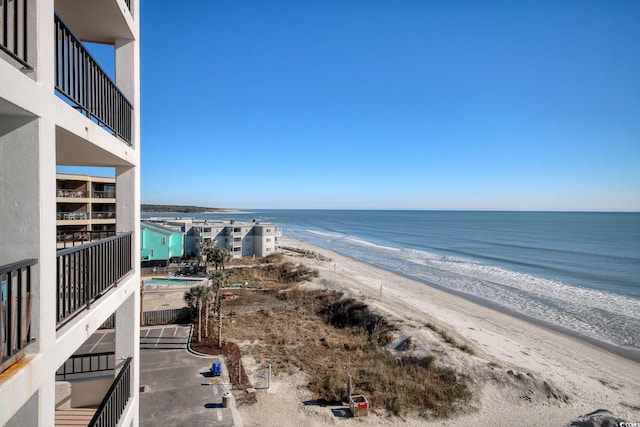 water view featuring a beach view