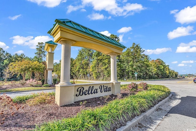 view of community sign